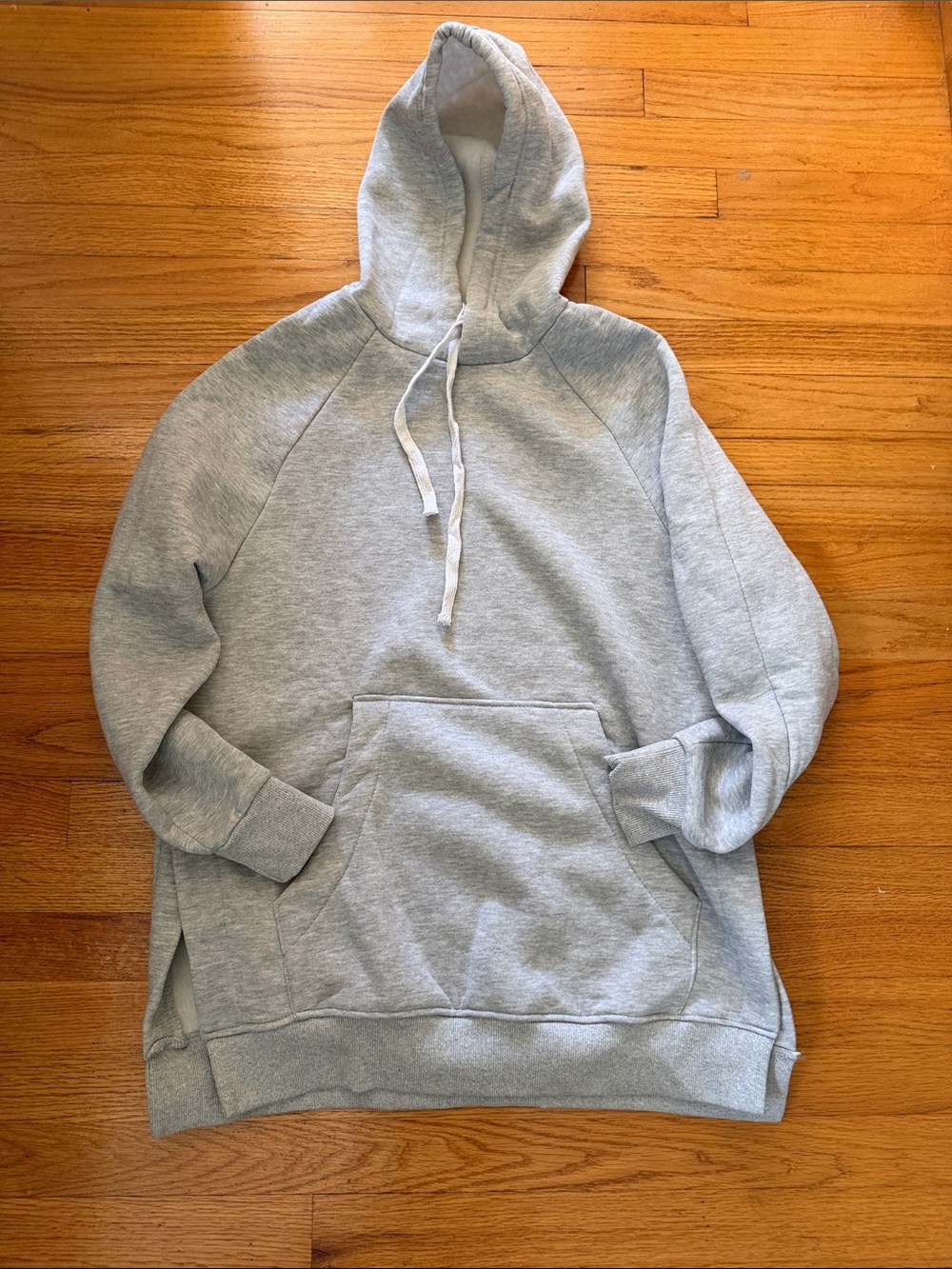 OVERSIZED HOODIE DRESS IN GRAY - L